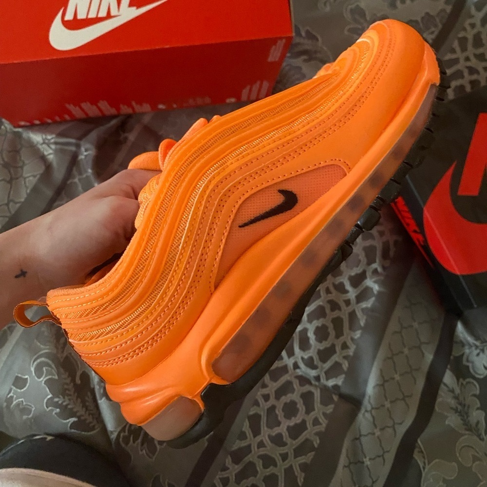 Atomic Orange Nike 97s